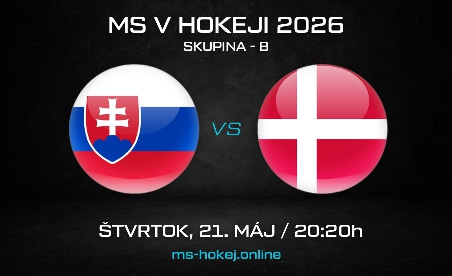 Slovensko - Dánsko MS v hokeji 2026