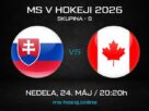 Slovensko - Kanada MS v hokeji 2026 live stream zadarmo