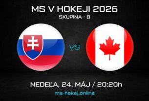 Slovensko - Kanada MS v hokeji 2026 live stream zadarmo