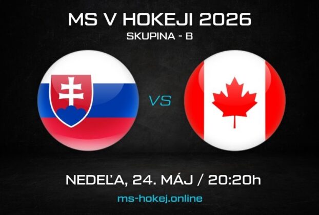Slovensko - Kanada MS v hokeji 2026 live stream zadarmo