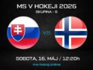 Slovensko - Nórsko MS v hokeji 2026
