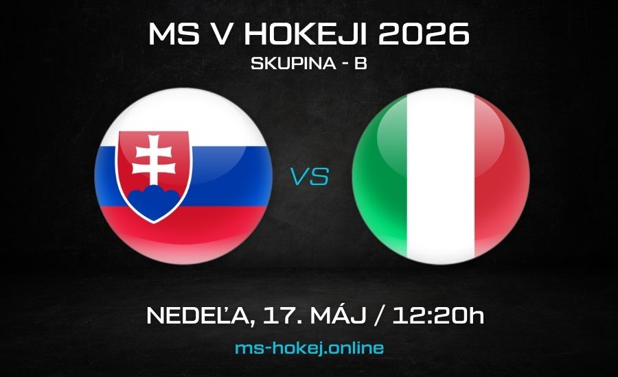 Slovensko - Taliansko MS v hokeji 2026