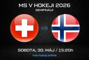 Švajčiarsko - Nórsko semifinále MS v hokeji 2026