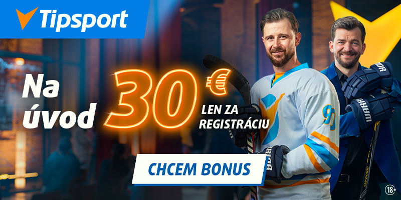 Tipsport hokejový bonus 30 eur
