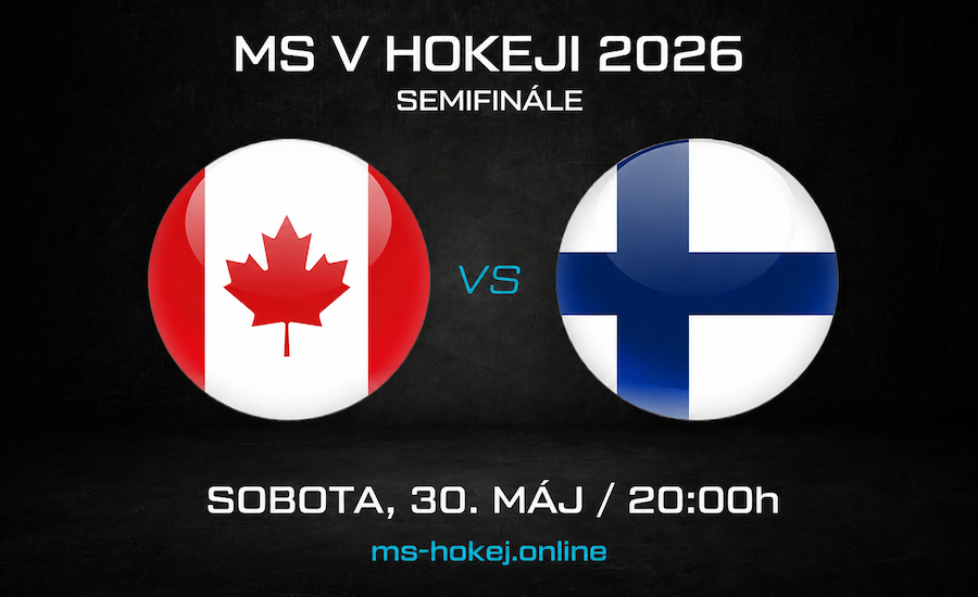 Kanada – Fínsko [30.5.] semifinále MS v hokeji 2026: LIVE prenosy, kurzy, analýza